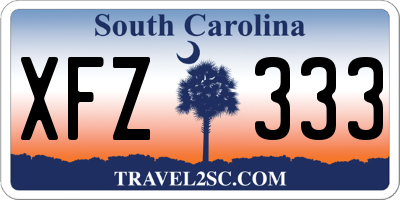 SC license plate XFZ333