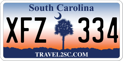 SC license plate XFZ334