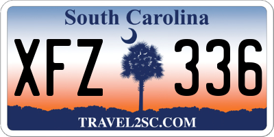 SC license plate XFZ336