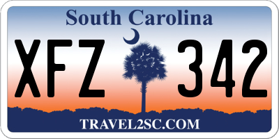 SC license plate XFZ342