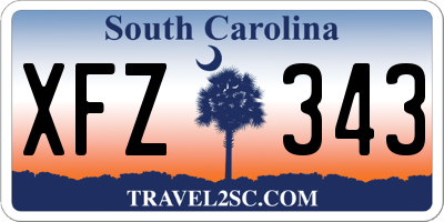 SC license plate XFZ343