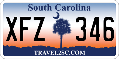 SC license plate XFZ346