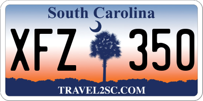 SC license plate XFZ350