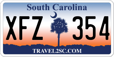 SC license plate XFZ354