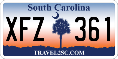 SC license plate XFZ361