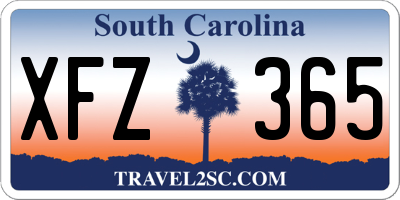SC license plate XFZ365
