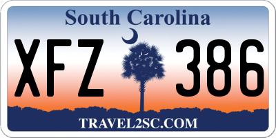 SC license plate XFZ386