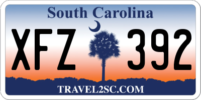 SC license plate XFZ392
