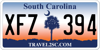 SC license plate XFZ394