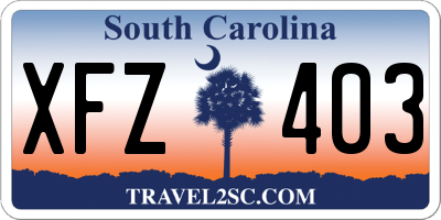 SC license plate XFZ403