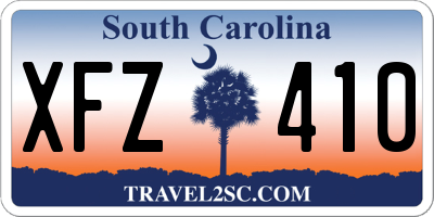 SC license plate XFZ410