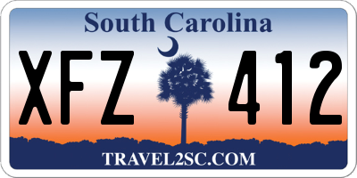 SC license plate XFZ412