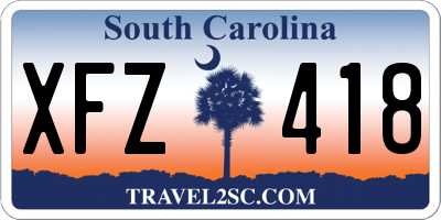 SC license plate XFZ418