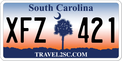 SC license plate XFZ421