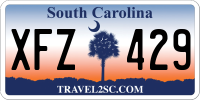 SC license plate XFZ429