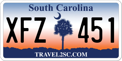 SC license plate XFZ451