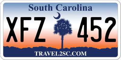 SC license plate XFZ452