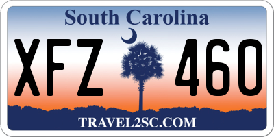 SC license plate XFZ460