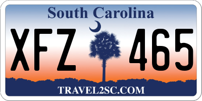 SC license plate XFZ465