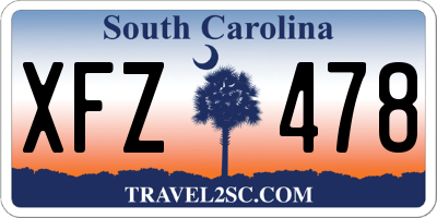SC license plate XFZ478