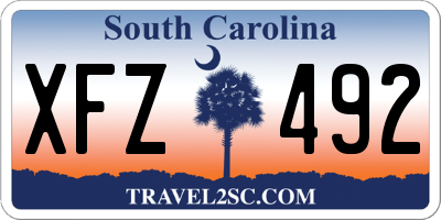 SC license plate XFZ492