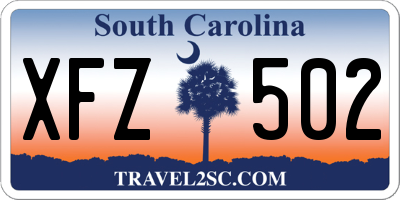 SC license plate XFZ502