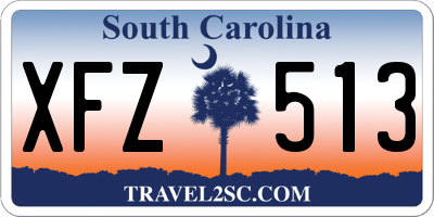 SC license plate XFZ513