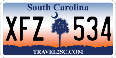 SC license plate XFZ534