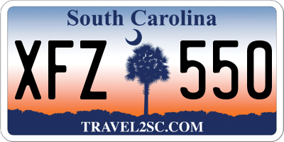 SC license plate XFZ550