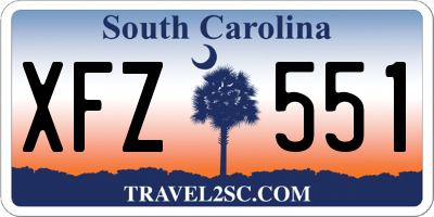 SC license plate XFZ551