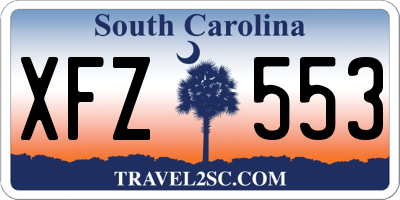 SC license plate XFZ553