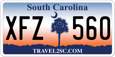 SC license plate XFZ560