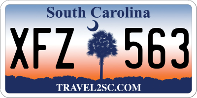 SC license plate XFZ563