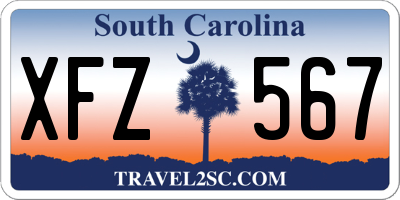 SC license plate XFZ567