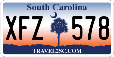SC license plate XFZ578