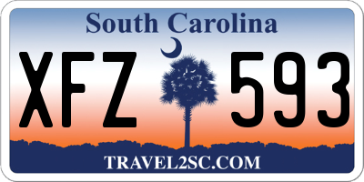 SC license plate XFZ593
