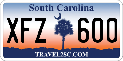 SC license plate XFZ600