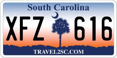 SC license plate XFZ616