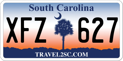 SC license plate XFZ627