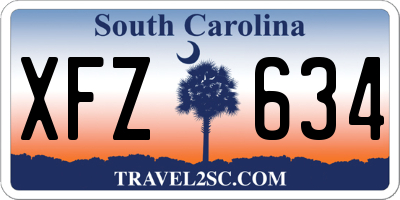 SC license plate XFZ634