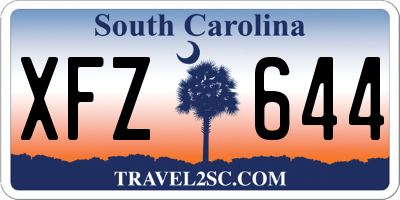 SC license plate XFZ644