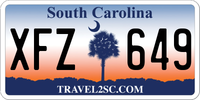 SC license plate XFZ649
