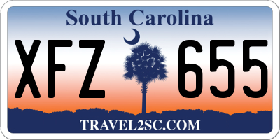 SC license plate XFZ655