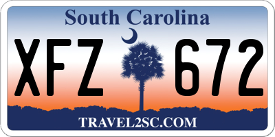 SC license plate XFZ672