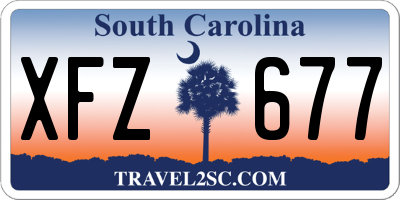 SC license plate XFZ677