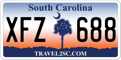 SC license plate XFZ688