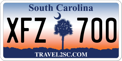 SC license plate XFZ700