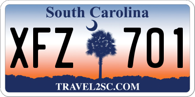 SC license plate XFZ701