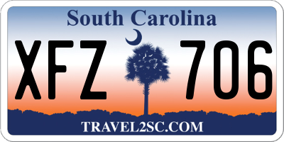 SC license plate XFZ706