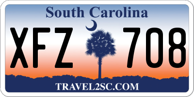 SC license plate XFZ708